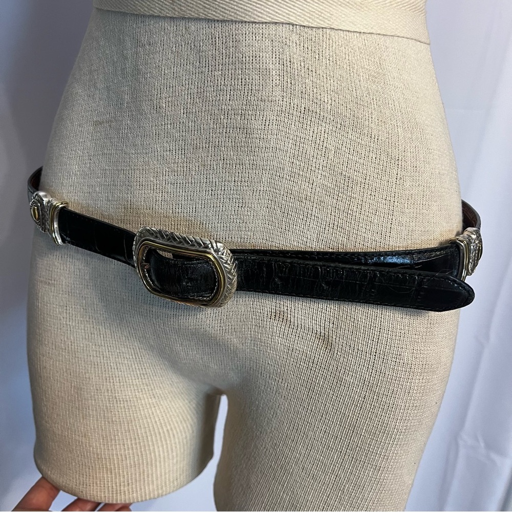 Brighton Marcus Reversible Leather Belt Brown Black Two Tone | Size M / 34